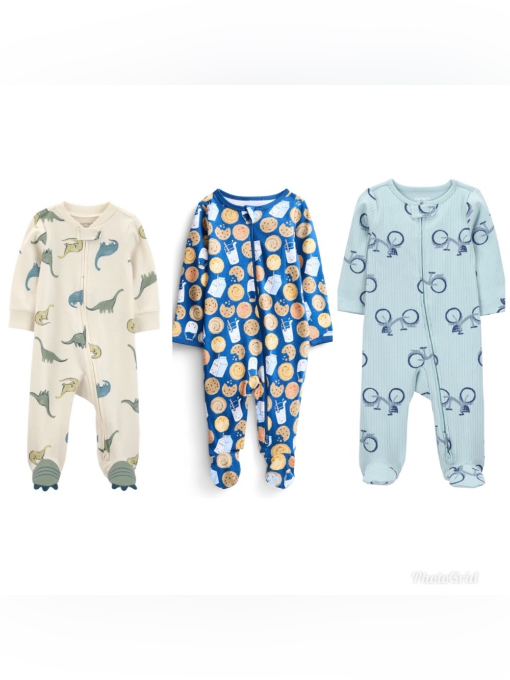 3 Preemie Baby Boy Long Sleeve Sleep N Play Footie Pajamas